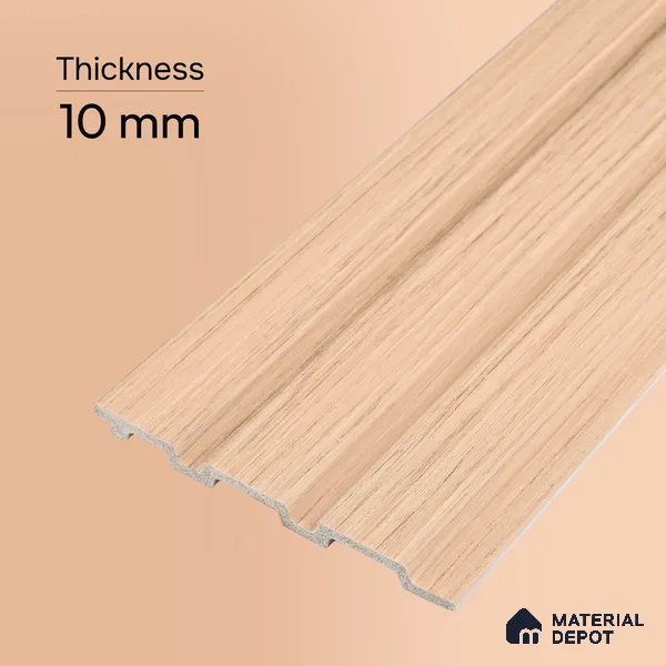 Wooden Look PN 07458 8 ft x 4.8 inch PVC Panel - 10 mm | Suitable for Living Room, Bedroom & Office | Width is Subjected to 5% Variation