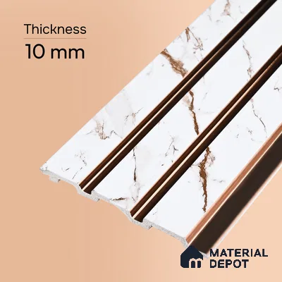 Ivory Pearl Marble Look PN 07459 8 ft x 4.8 inch PVC Panel - 10 mm | Suitable for Living Room, Bedroom & Office | Width is Subjected to 5% Variation
