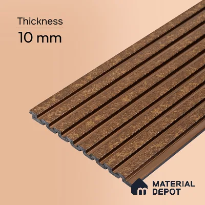 Mud Brown Stone Look PN 07470 8 ft x 4.8 inch PVC Panel - 10 mm | Suitable for Living Room, Bedroom & Office | Width is Subjected to 5% Variation