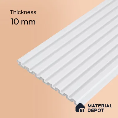 Dove Grey Plain Colour Look PN 07477 8 ft x 4.8 inch PVC Panel - 10 mm | Suitable for Living Room, Bedroom & Office | Width is Subjected to 5% Variation