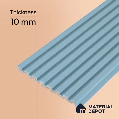 Cloud Grey Plain Colour Look PN 07480 8 ft x 4.8 inch PVC Panel - 10 mm | Suitable for Living Room, Bedroom & Office | Width is Subjected to 5% Variation