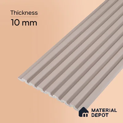 Cloud Grey Plain Colour Look PN 07481 8 ft x 4.8 inch PVC Panel - 10 mm | Suitable for Living Room, Bedroom & Office | Width is Subjected to 5% Variation