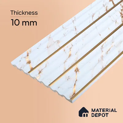 Dove Grey Marble Look PN 07500 8 ft x 6 inch PVC Panel - 10 mm | Suitable for Living Room, Bedroom & Office | Width is Subjected to 5% Variation