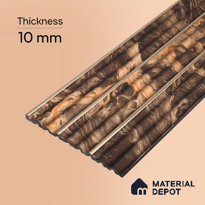 Chocolate Brown Marble Look PN 07501 8 ft x 6 inch PVC Panel - 10 mm | Suitable for Living Room, Bedroom & Office | Width is Subjected to 5% Variation