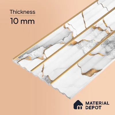 Dove Grey Marble Look PN 07508 8 ft x 6 inch PVC Panel - 10 mm | Suitable for Living Room, Bedroom & Office | Width is Subjected to 5% Variation