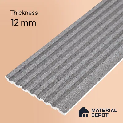 Steel Grey Stone Look PN 07595 9.5 ft x 4.9 inch Charcoal Panel - 12 mm | Suitable for Feature Wall, TV Unit & Living Room | Width is Subjected to 5% Variation