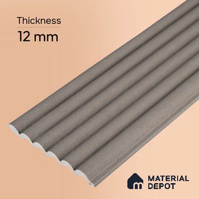 Basalt Grey Plain Colour Look PN 07604 9.5 ft x 4.9 inch Charcoal Panel - 12 mm | Suitable for Feature Wall, TV Unit & Living Room | Width is Subjected to 5% Variation