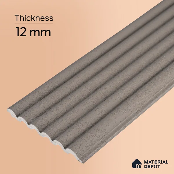 Basalt Grey Plain Colour Look PN 07604 9.5 ft x 4.9 inch Charcoal Panel - 12 mm | Suitable for Feature Wall, TV Unit & Living Room | Width is Subjected to 5% Variation