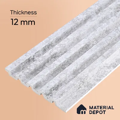 Dove Grey Cement Look PN 07606 9.5 ft x 4.9 inch Charcoal Panel - 12 mm | Suitable for Feature Wall, TV Unit & Living Room | Width is Subjected to 5% Variation