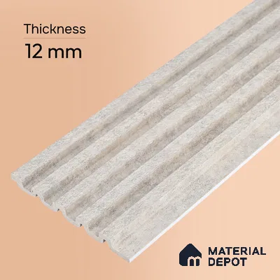 Light Grey Stone Look PN 07607 9.5 ft x 4.9 inch Charcoal Panel - 12 mm | Suitable for Feature Wall, TV Unit & Living Room | Width is Subjected to 5% Variation