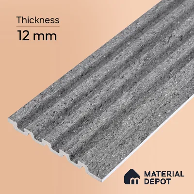 Mist Grey Stone Look PN 07609 9.5 ft x 4.9 inch Charcoal Panel - 12 mm | Suitable for Feature Wall, TV Unit & Living Room | Width is Subjected to 5% Variation