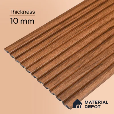 Wooden Look PN 07656 8 ft x 10 inch Charcoal Panel - 10 mm | Suitable for Living Room, Bedroom & Office | Width is Subjected to 5% Variation