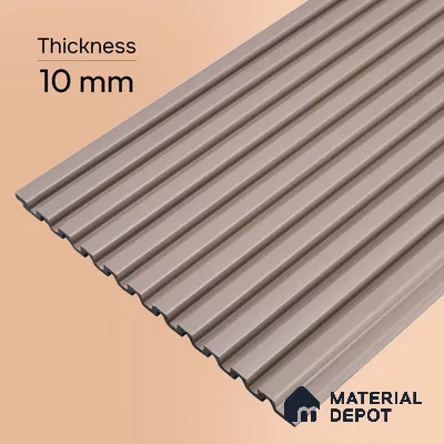 Cement Grey Plain Colour Look PN 07663 8 ft x 10 inch Charcoal Panel - 10 mm | Suitable for Living Room, Bedroom & Office | Width is Subjected to 5% Variation