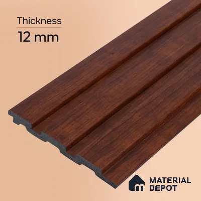 Wooden Look PN 07685 9.1 ft x 4.9 inch Charcoal Panel - 12 mm | Suitable for Living Room, Bedroom & TV Cabinet | Width is Subjected to 5% Variation