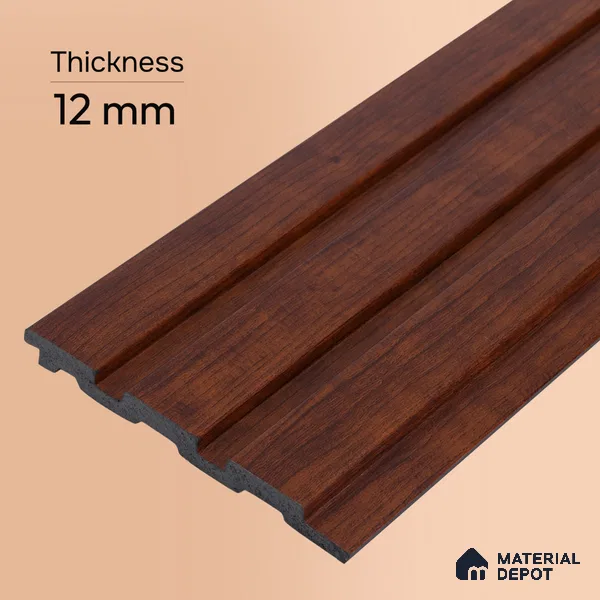 Wooden Look PN 07685 9.1 ft x 4.9 inch Charcoal Panel - 12 mm | Suitable for Living Room, Bedroom & TV Cabinet | Width is Subjected to 5% Variation