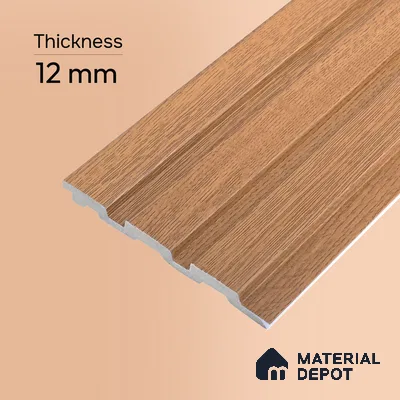 Wooden Look PN 07686 9.1 ft x 4.9 inch Charcoal Panel - 12 mm | Suitable for Living Room, Bedroom & TV Cabinet | Width is Subjected to 5% Variation