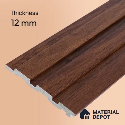 Wooden Look PN 07689 9.1 ft x 4.9 inch Charcoal Panel - 12 mm | Suitable for Living Room, Bedroom & TV Cabinet | Width is Subjected to 5% Variation