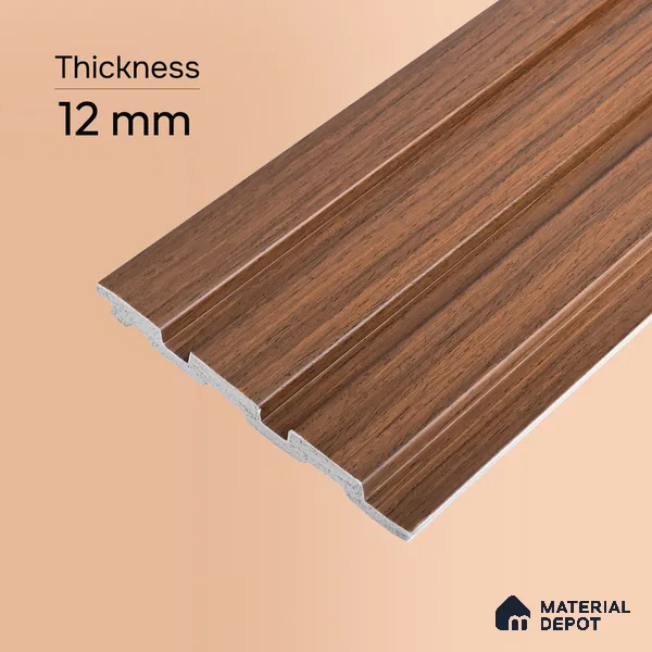 Wooden Look PN 07690 9.1 ft x 4.9 inch Charcoal Panel - 12 mm | Suitable for Living Room, Bedroom & TV Cabinet | Width is Subjected to 5% Variation