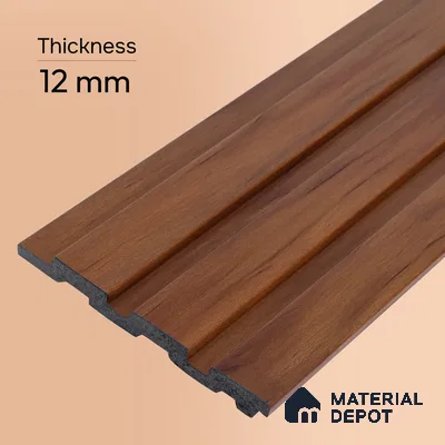 Wooden Look PN 07694 9.1 ft x 4.9 inch Charcoal Panel - 12 mm | Suitable for Living Room, Bedroom & TV Cabinet | Width is Subjected to 5% Variation