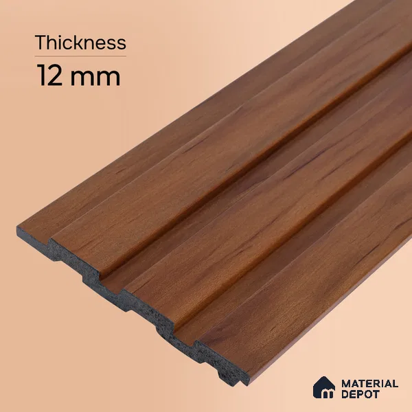 Wooden Look PN 07694 9.1 ft x 4.9 inch Charcoal Panel - 12 mm | Suitable for Living Room, Bedroom & TV Cabinet | Width is Subjected to 5% Variation