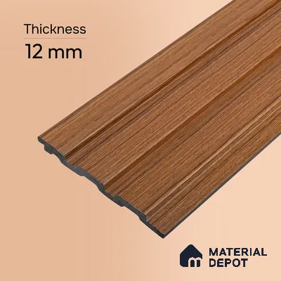 Wooden Look PN 07696 9.1 ft x 4.9 inch Charcoal Panel - 12 mm | Suitable for Living Room, Bedroom & TV Cabinet | Width is Subjected to 5% Variation