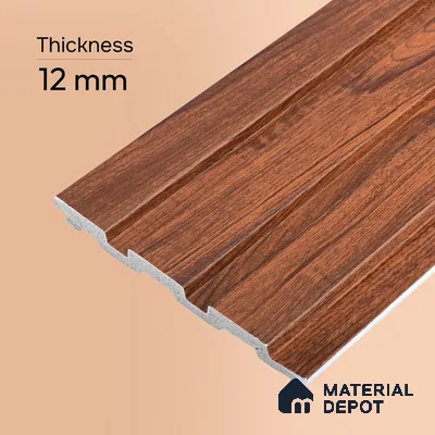 Wooden Look PN 07697 9.1 ft x 4.9 inch Charcoal Panel - 12 mm | Suitable for Living Room, Bedroom & TV Cabinet | Width is Subjected to 5% Variation