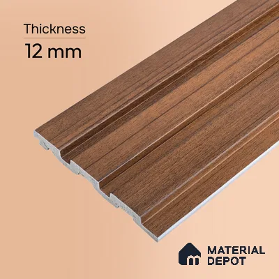 Wooden Look PN 07698 9.1 ft x 4.9 inch Charcoal Panel - 12 mm | Suitable for Living Room, Bedroom & TV Cabinet | Width is Subjected to 5% Variation