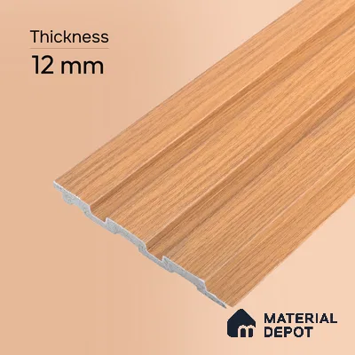 Wooden Look PN 07699 9.1 ft x 4.9 inch Charcoal Panel - 12 mm | Suitable for Living Room, Bedroom & TV Cabinet | Width is Subjected to 5% Variation