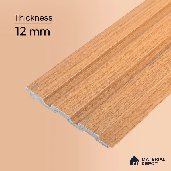 Wooden Look PN 07699 9.1 ft x 4.9 inch Charcoal Panel - 12 mm | Suitable for Living Room, Bedroom & TV Cabinet | Width is Subjected to 5% Variation