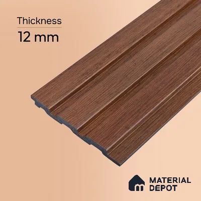 Wooden Look PN 07700 9.1 ft x 4.9 inch Charcoal Panel - 12 mm | Suitable for Living Room, Bedroom & TV Cabinet | Width is Subjected to 5% Variation