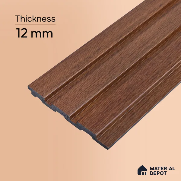 Wooden Look PN 07700 9.1 ft x 4.9 inch Charcoal Panel - 12 mm | Suitable for Living Room, Bedroom & TV Cabinet | Width is Subjected to 5% Variation