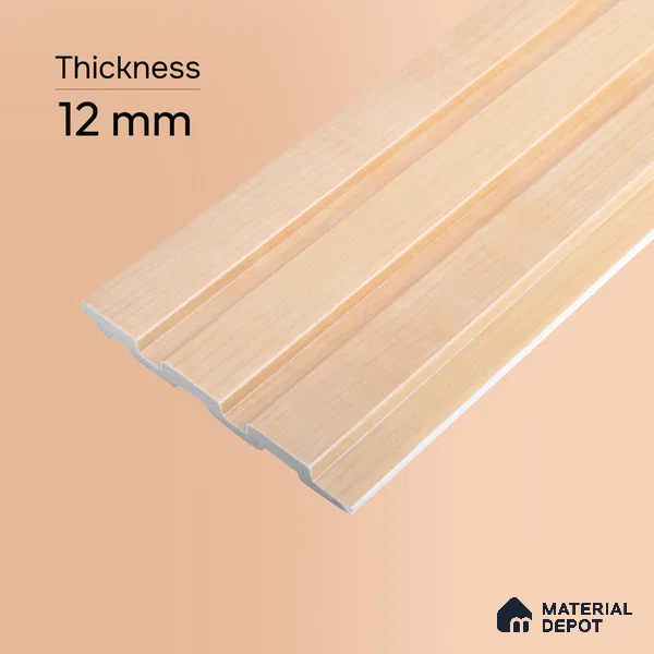 Wooden Look PN 07702 9.1 ft x 4.9 inch Charcoal Panel - 12 mm | Suitable for Living Room, Bedroom & TV Cabinet | Width is Subjected to 5% Variation