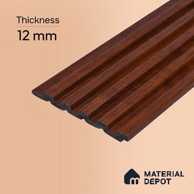 Wooden Look PN 07711 9.1 ft x 4.9 inch Charcoal Panel - 12 mm | Suitable for Living Room, Bedroom & TV Cabinet | Width is Subjected to 5% Variation