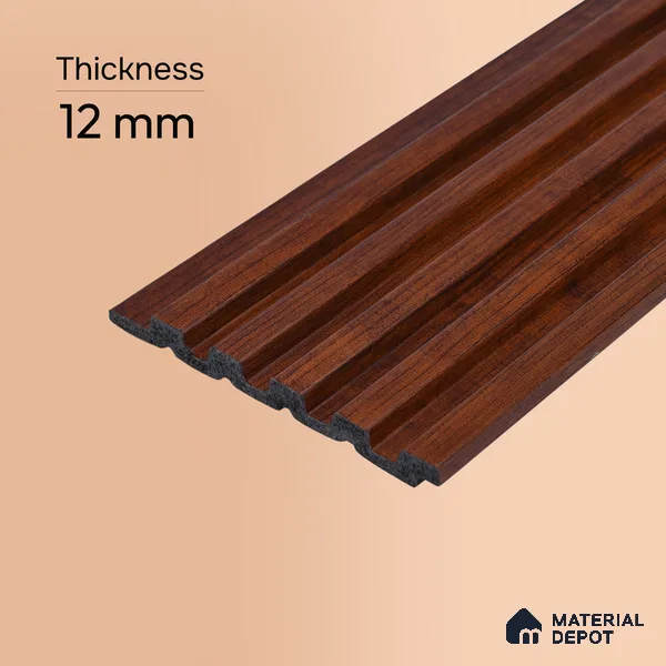 Wooden Look PN 07711 9.1 ft x 4.9 inch Charcoal Panel - 12 mm | Suitable for Living Room, Bedroom & TV Cabinet | Width is Subjected to 5% Variation