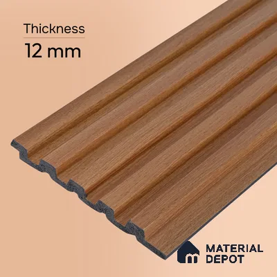 Wooden Look PN 07712 9.1 ft x 4.9 inch Charcoal Panel - 12 mm | Suitable for Living Room, Bedroom & TV Cabinet | Width is Subjected to 5% Variation
