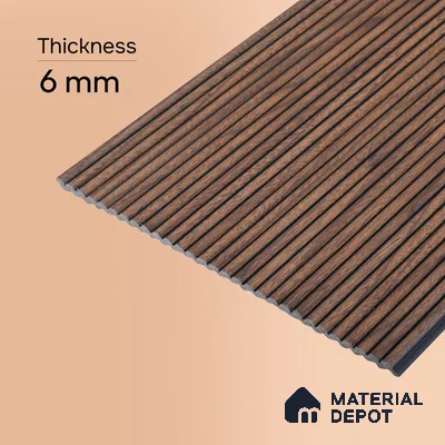 Wooden Look PN 07795 8 ft x 7.8 inch Charcoal Panel - 6 mm | Suitable for Living Room, Bedroom & Office | Width is Subjected to 5% Variation