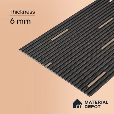 Graphite Black Geometric Look PN 07810 8 ft x 7.8 inch Charcoal Panel - 6 mm | Suitable for Living Room, Bedroom & Office | Width is Subjected to 5% Variation