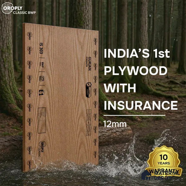 Oroply PL 00046 8 x 4 ft Classic BWP Grade | IS 303 BWP Certified Plywood - 12 mm | Warranty - 10 Years