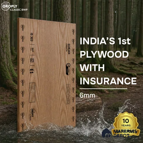 Oroply PL 00049 7 x 4 ft Classic BWP Grade | IS 303 BWP Certified Plywood - 6 mm | Warranty - 10 Years