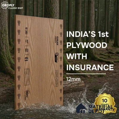 Oroply PL 00051 7 x 4 ft Classic BWP Grade | IS 303 BWP Certified Plywood - 12 mm | Warranty - 10 Years