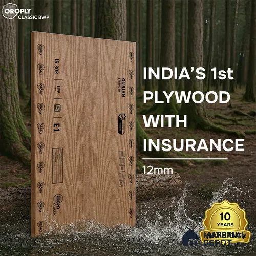 Oroply PL 00051 7 x 4 ft Classic BWP Grade | IS 303 BWP Certified Plywood - 12 mm | Warranty - 10 Years