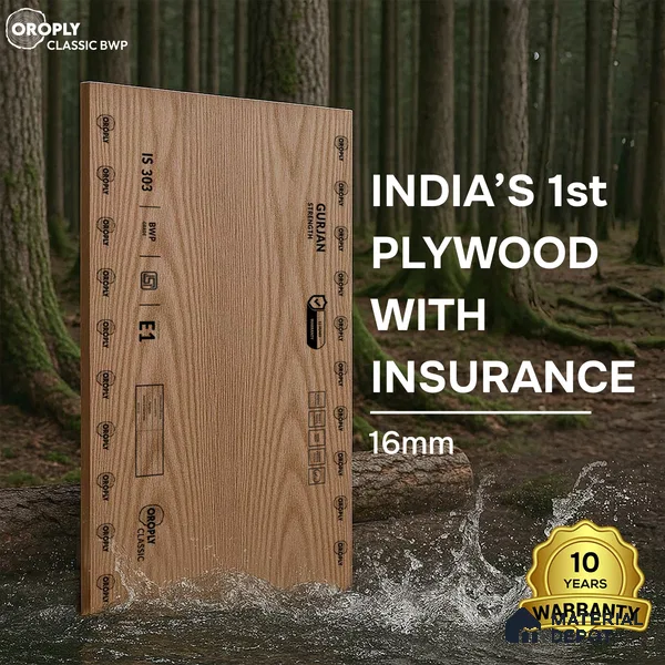 Oroply PL 00052 7 x 4 ft Classic BWP Grade | IS 303 BWP Certified Plywood - 16 mm | Warranty - 10 Years