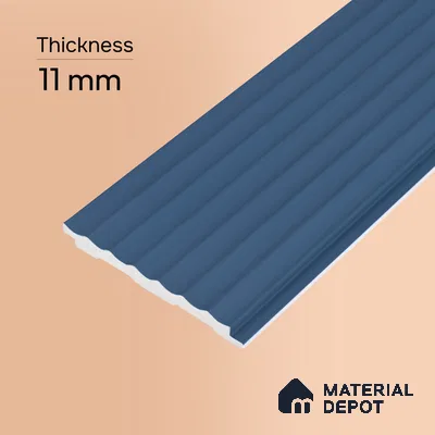 Dark Grey Plain Colour Look PN 00632 8 ft x 4 inch Charcoal Panel - 11 mm | Suitable for Feature Wall, TV Unit & Living Room | Width is Subjected to 5% Variation