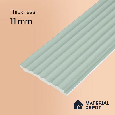 Ash Grey Plain Colour Look PN 03358 8 ft x 4 inch Charcoal Panel - 11 mm | Suitable for Feature Wall, TV Unit & Living Room | Width is Subjected to 5% Variation