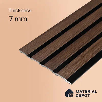 Wooden Look PN 05547 8 ft x 6 inch Charcoal Panel - 7 mm | Suitable for Feature Wall, TV Unit & Living Room | Width is Subjected to 5% Variation