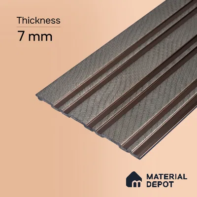 Pebble Grey Fabric Look PN 05552 8 ft x 6 inch Charcoal Panel - 7 mm | Suitable for Feature Wall, TV Unit & Living Room | Width is Subjected to 5% Variation