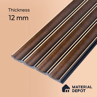 Black Wenge Geometric Look PN 06806 8 ft x 4.9 inch Charcoal Panel - 12 mm | Suitable for Living Room, Bedroom & TV Cabinet | Width is Subjected to 5% Variation