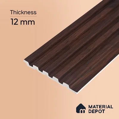Wooden Look PN 06811 9.2 ft x 4.8 inch Charcoal Panel - 12 mm | Suitable for Living Room, Bedroom & TV Cabinet | Width is Subjected to 5% Variation