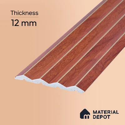 Wooden Look PN 06815 9.2 ft x 4.8 inch Charcoal Panel - 12 mm | Suitable for Living Room, Bedroom & TV Cabinet | Width is Subjected to 5% Variation