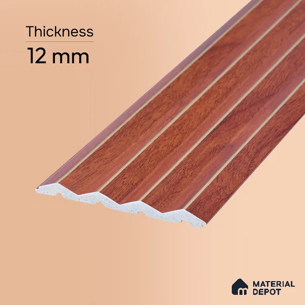 Wooden Look PN 06815 9.2 ft x 4.8 inch Charcoal Panel - 12 mm | Suitable for Living Room, Bedroom & TV Cabinet | Width is Subjected to 5% Variation